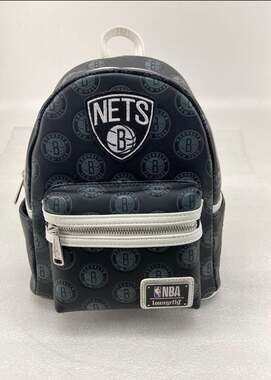 Loungefly NBA Brooklyn Nets Logo Mini Backpack